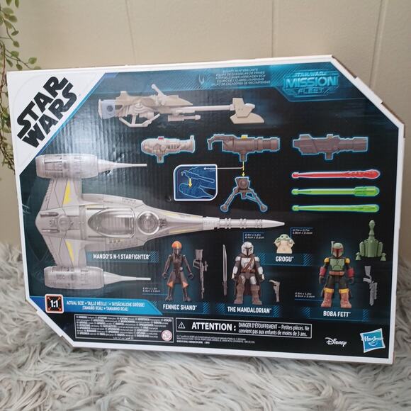 Star Wars Mission Fleet Mandos N-1 Star Fighter & Speeder Bike - Picture 2 of 3